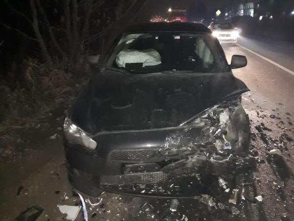 В лобовом столкновении легковушек пострадал мужчина в Пятигорске